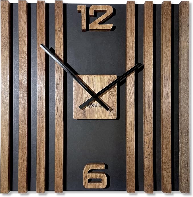 Wall clock with acoustic panel look