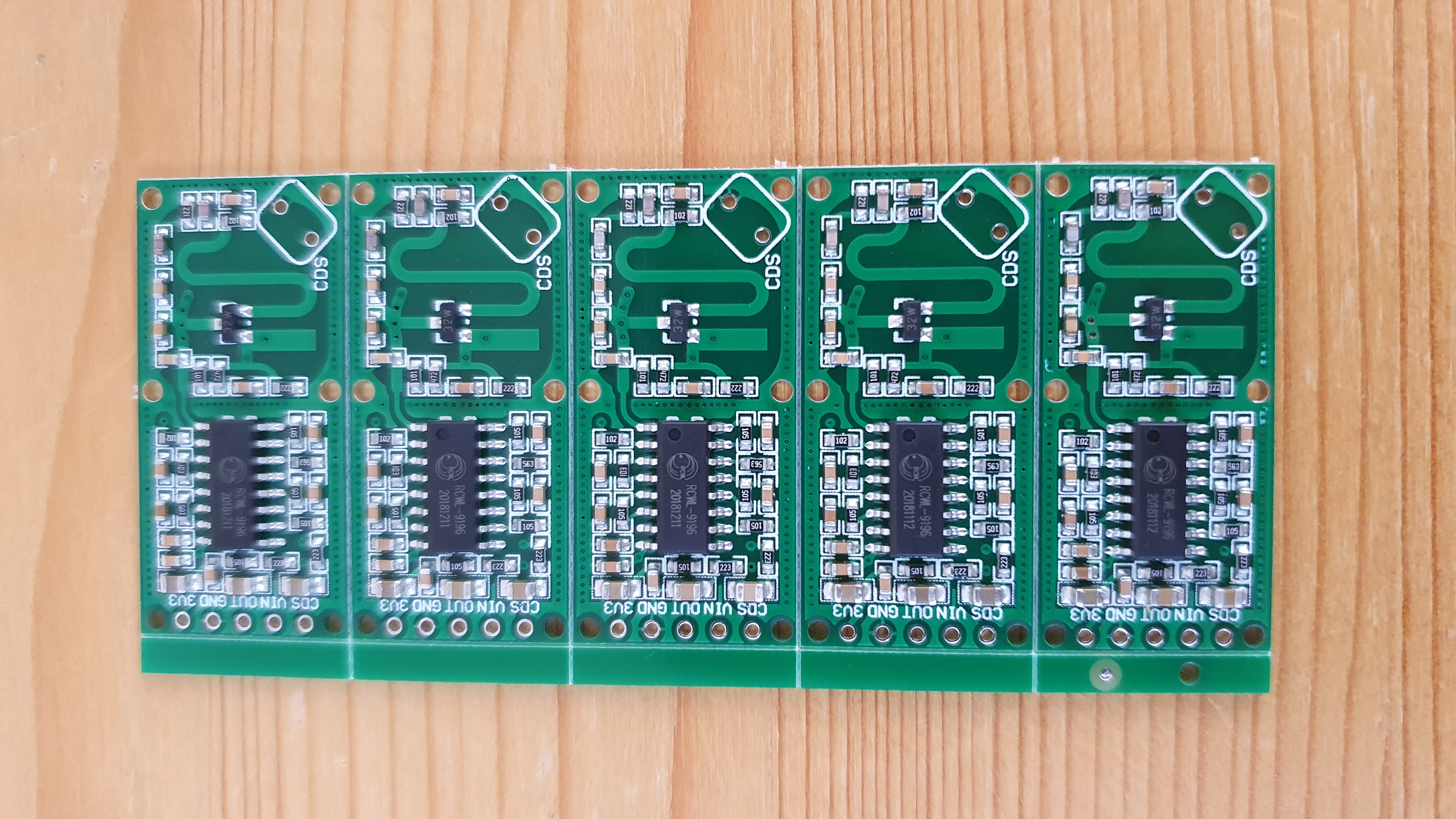 multiple RCWL-0516 presence sensor top