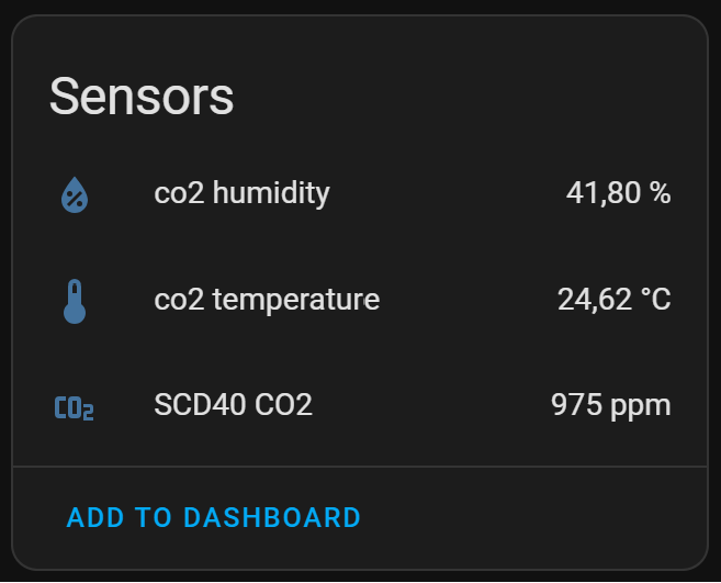 ESPHome device sensors