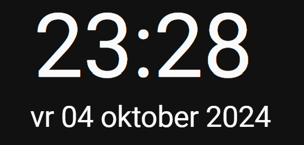 Clock and date