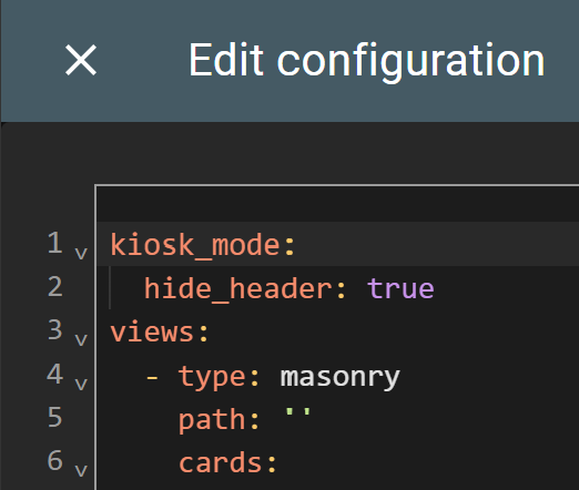 hide header in Home Assistant