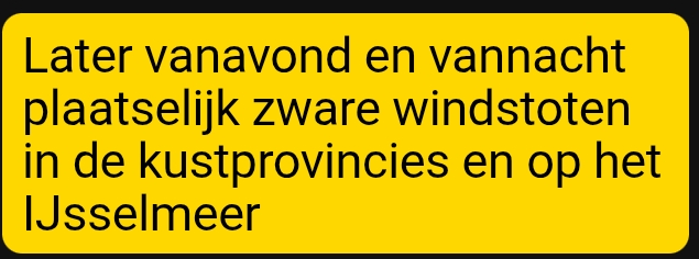 optional Weather alarm