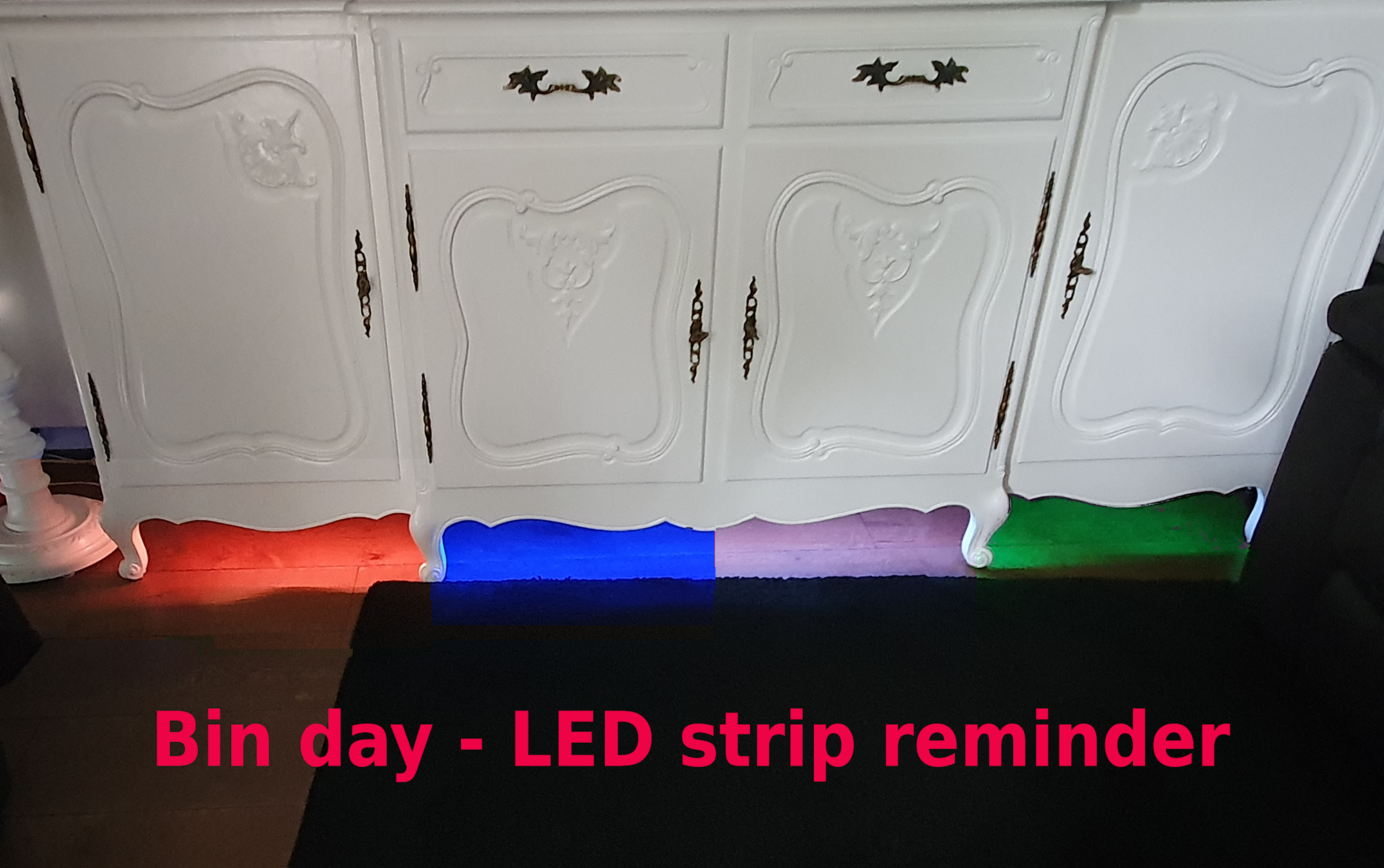 Bin day - LED strip reminder