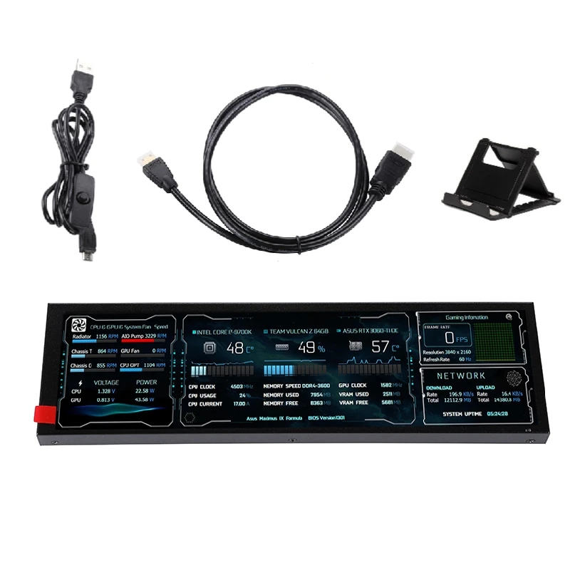 Stretch display with touchscreen