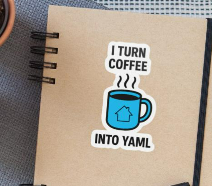 Sticker - I convert coffee into yaml