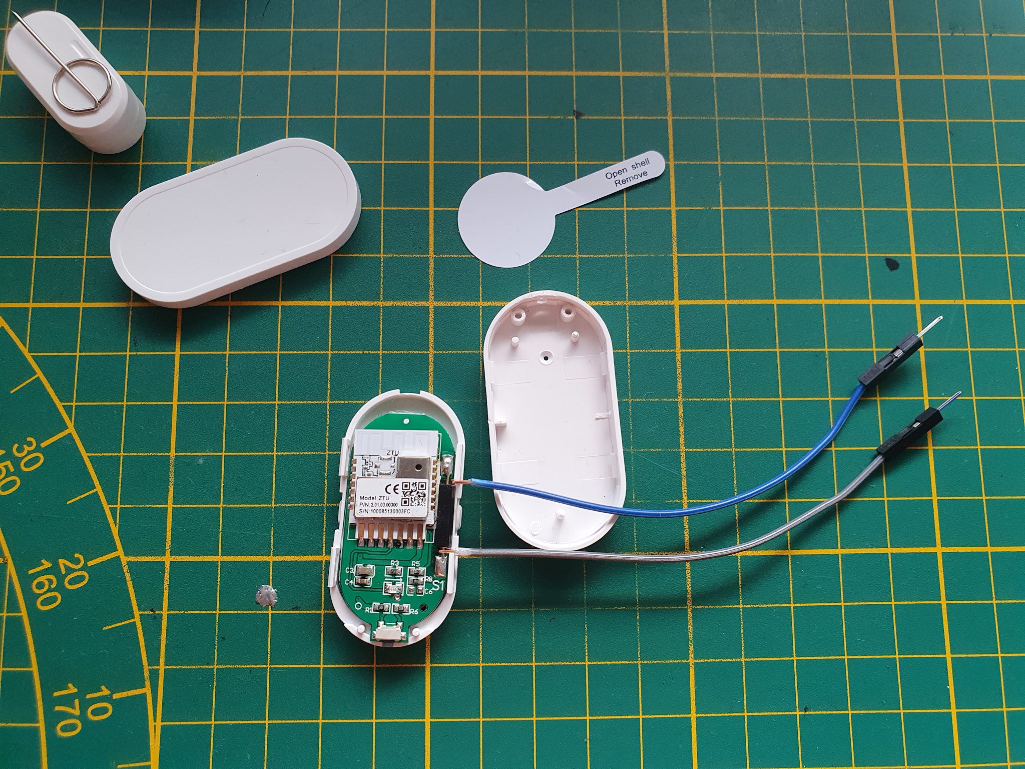 diy Zigbee leak sensor assemblage